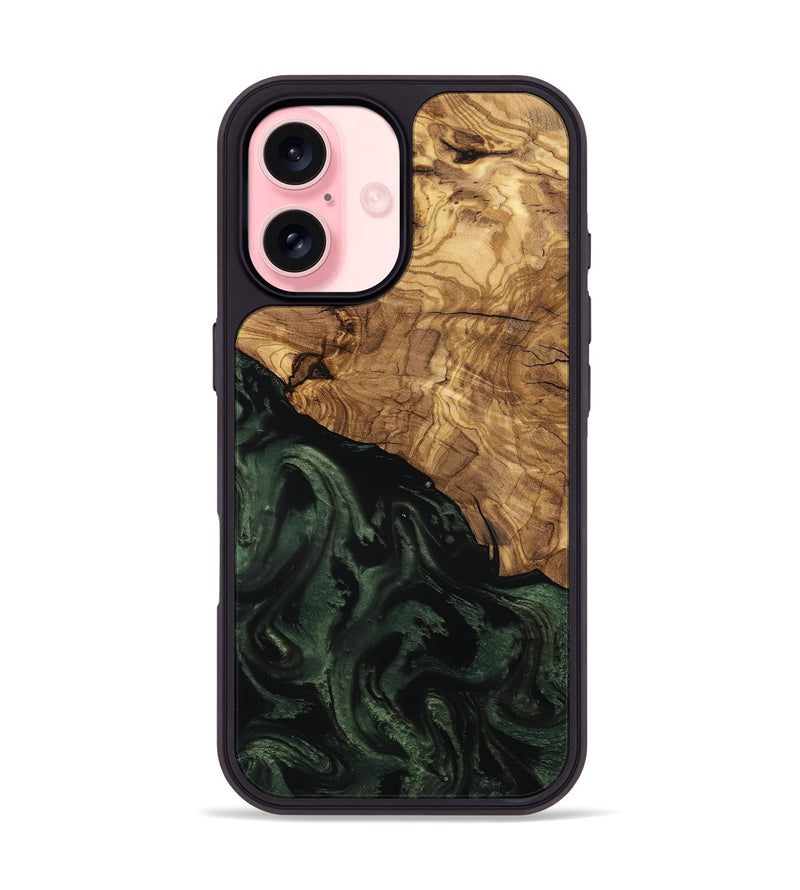 iPhone 16 Wood Phone Case - Johan (Ancient Olive, 801699)