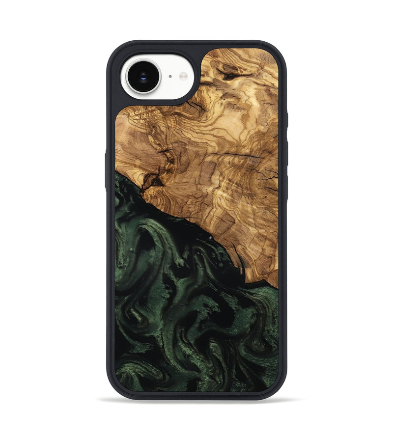 iPhone 16e Wood Phone Case - Johan (Ancient Olive, 801699)