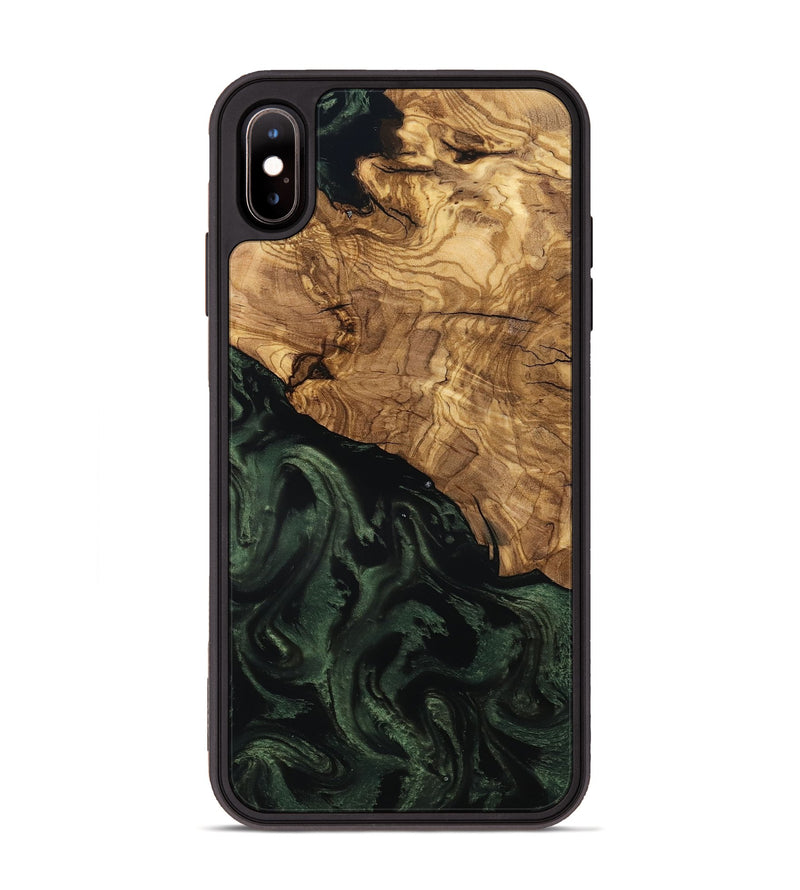 iPhone Xs Max Wood Phone Case - Johan (Ancient Olive, 801699)