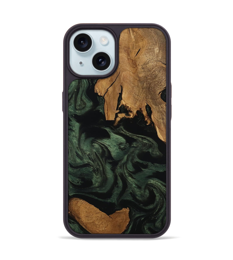 iPhone 15 Wood Phone Case - Kamari (Ancient Olive, 801704)