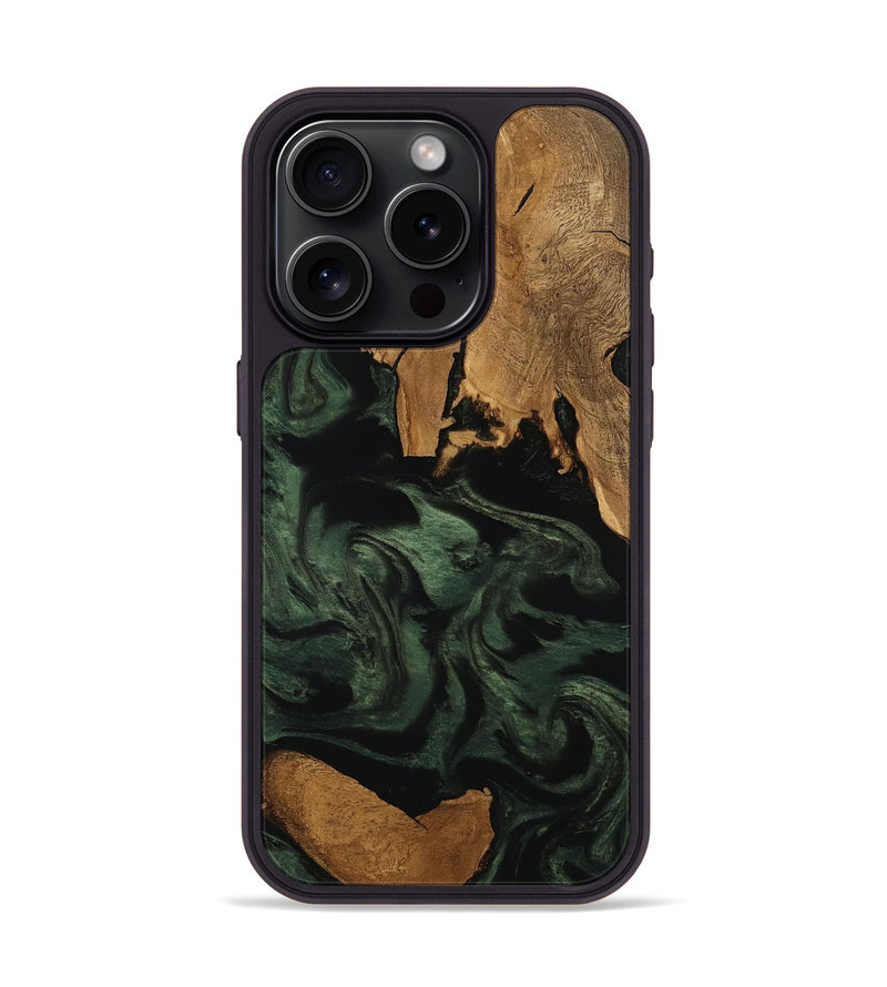 iPhone 15 Pro Wood Phone Case - Kamari (Ancient Olive, 801704)