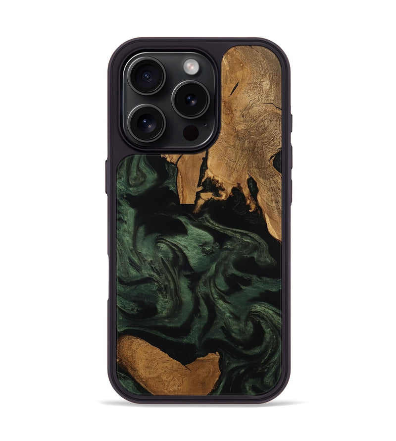 iPhone 16 Pro Wood Phone Case - Kamari (Ancient Olive, 801704)