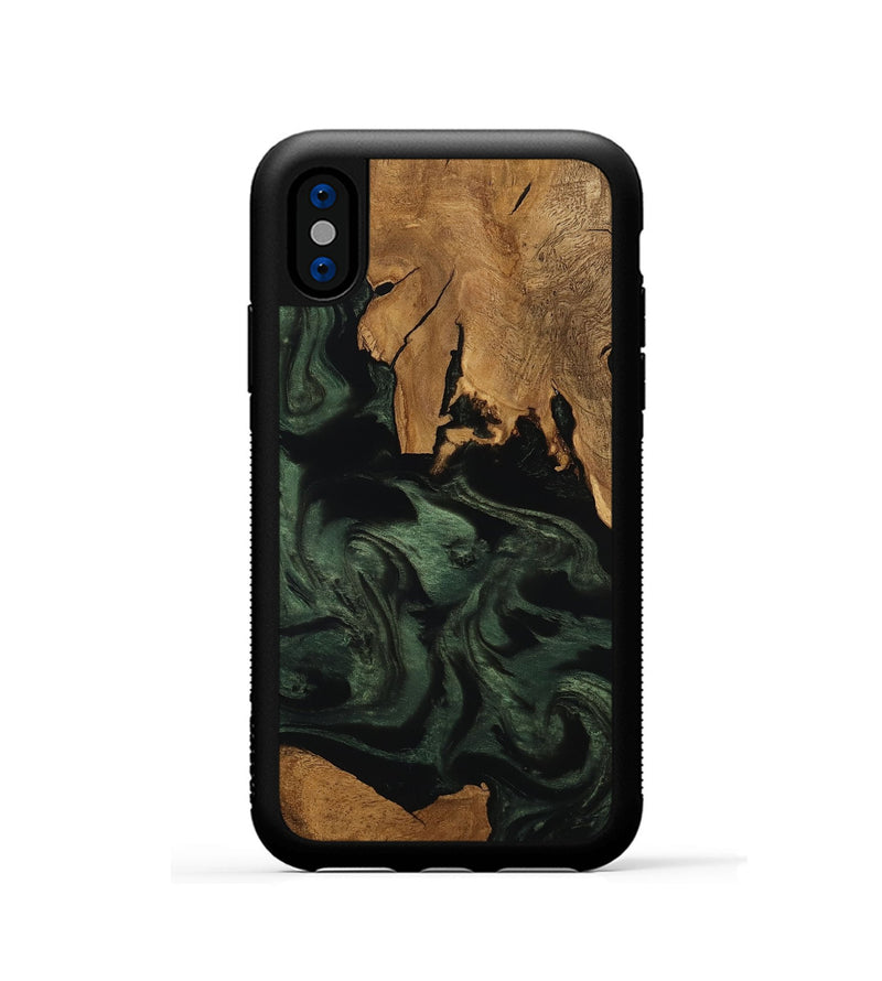 iPhone Xs Wood Phone Case - Kamari (Ancient Olive, 801704)