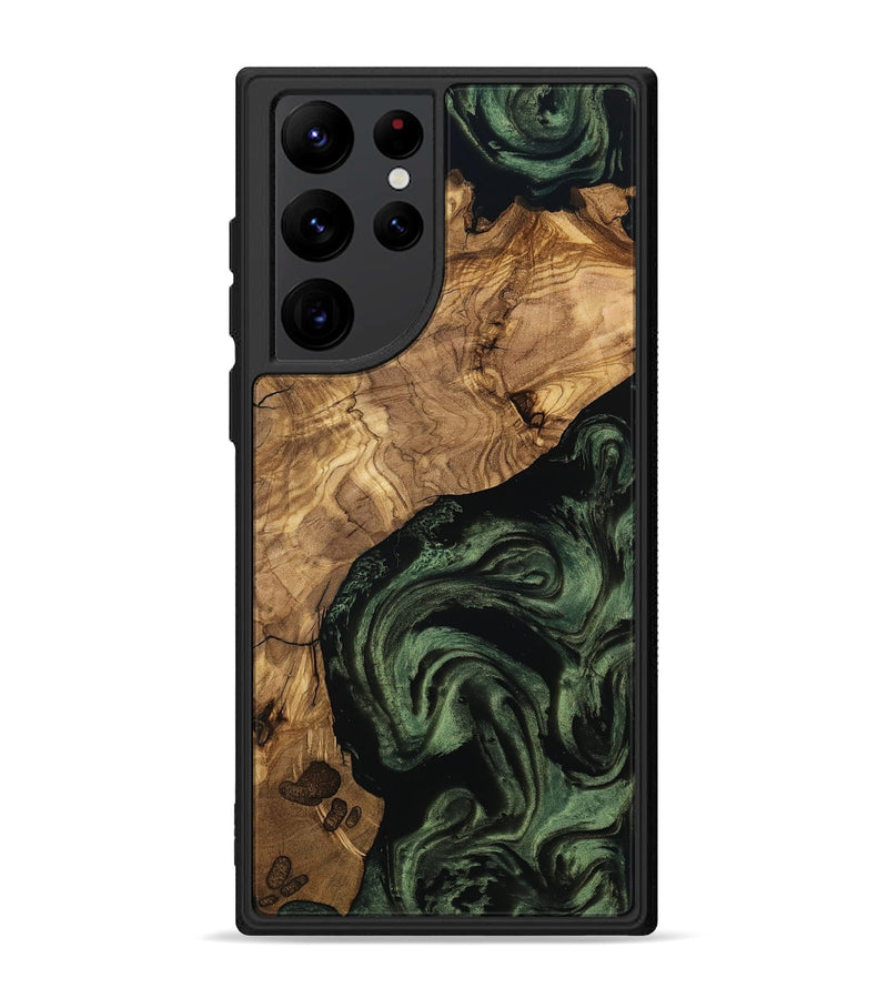 Galaxy S22 Ultra Wood Phone Case - Heidy (Ancient Olive, 801705)