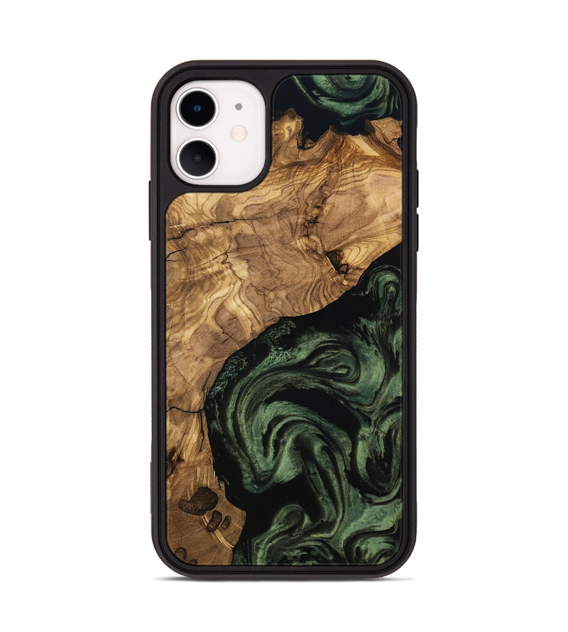 iPhone 11 Wood Phone Case - Heidy (Ancient Olive, 801705)