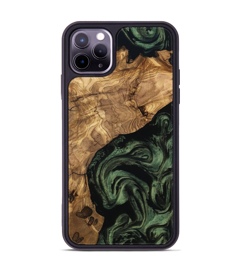 iPhone 11 Pro Max Wood Phone Case - Heidy (Ancient Olive, 801705)
