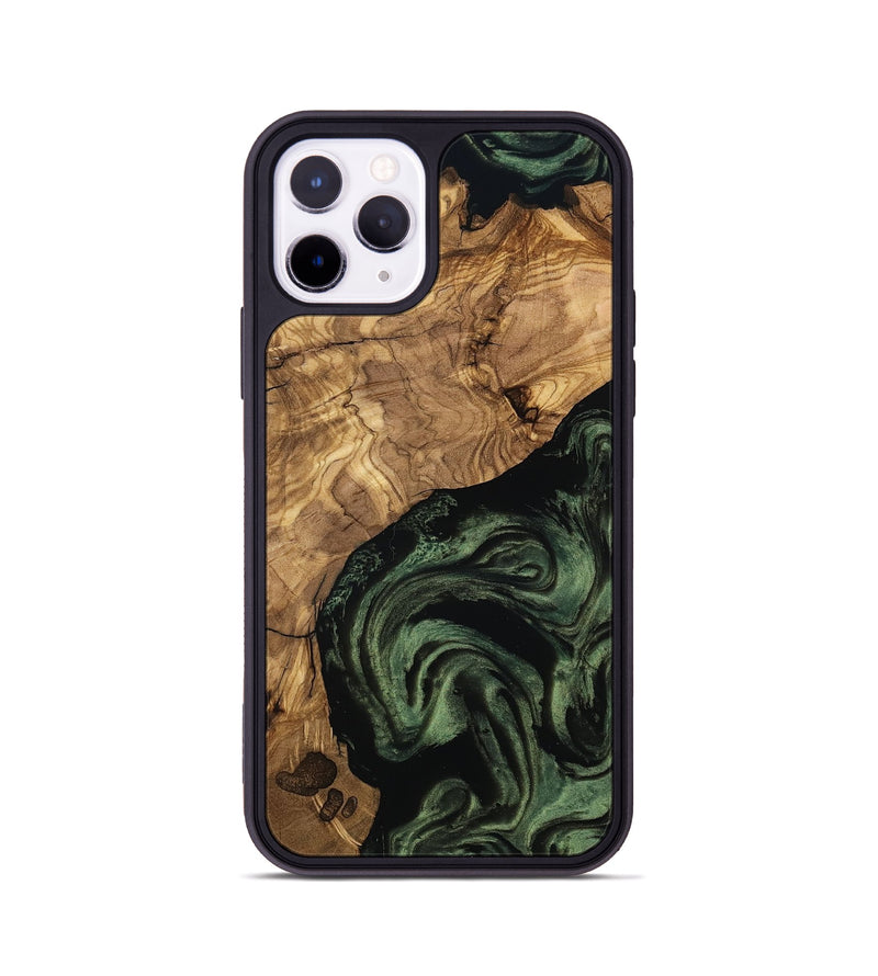 iPhone 11 Pro Wood Phone Case - Heidy (Ancient Olive, 801705)