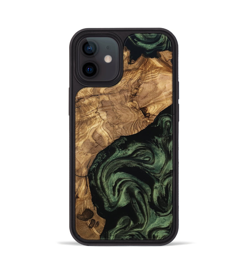 iPhone 12 Wood Phone Case - Heidy (Ancient Olive, 801705)