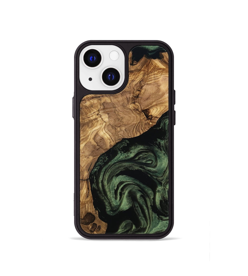 iPhone 13 mini Wood Phone Case - Heidy (Ancient Olive, 801705)