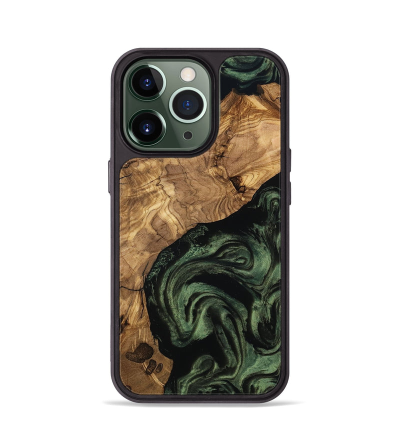 iPhone 13 Pro Wood Phone Case - Heidy (Ancient Olive, 801705)
