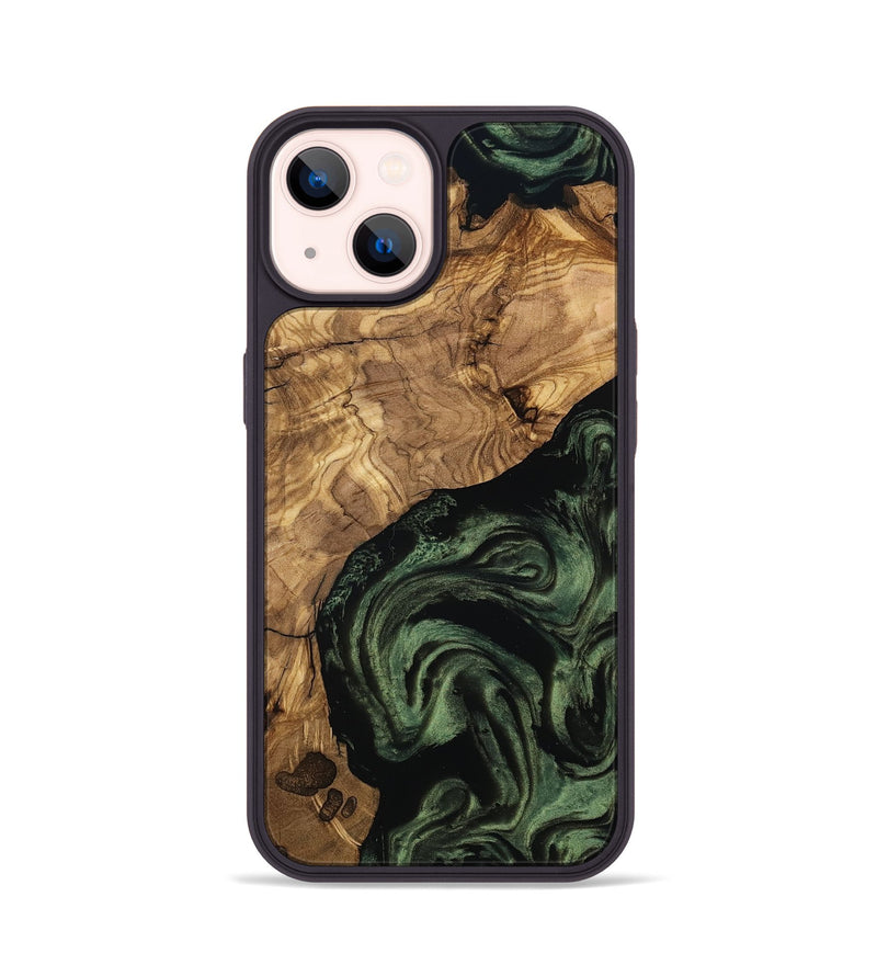 iPhone 14 Wood Phone Case - Heidy (Ancient Olive, 801705)