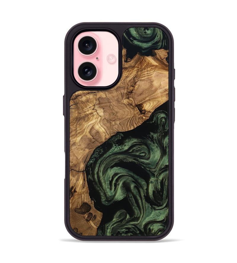 iPhone 16 Wood Phone Case - Heidy (Ancient Olive, 801705)