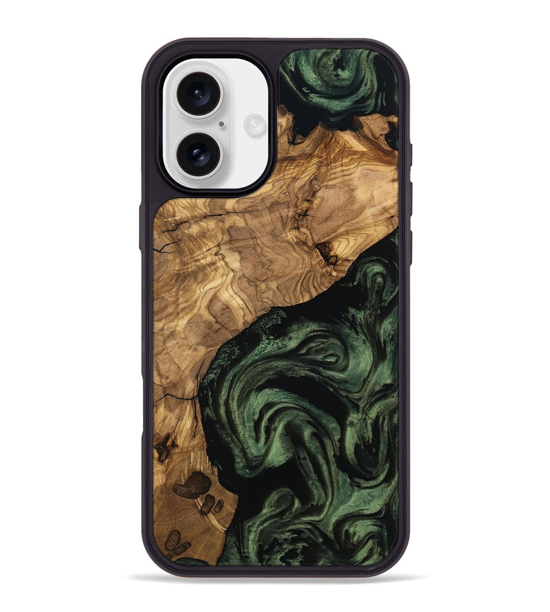 iPhone 16 Plus Wood Phone Case - Heidy (Ancient Olive, 801705)