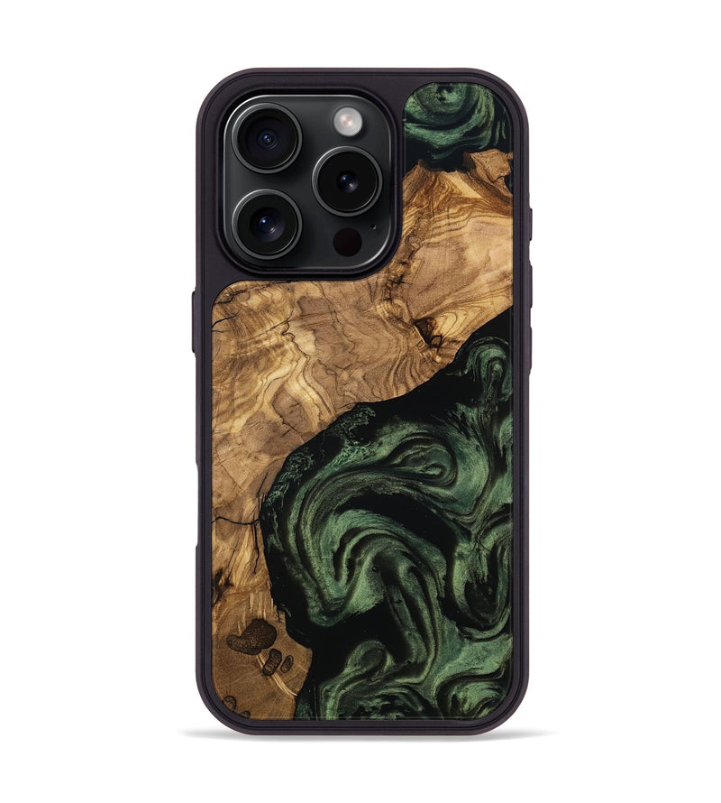 iPhone 16 Pro Wood Phone Case - Heidy (Ancient Olive, 801705)