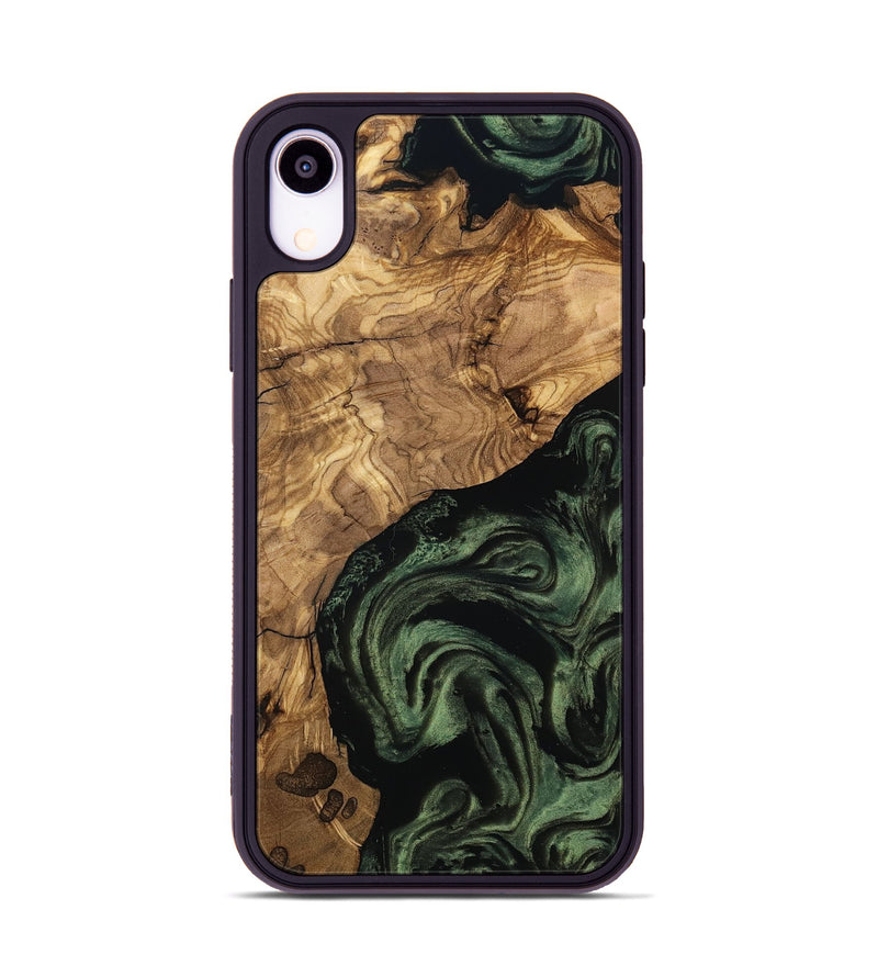 iPhone Xr Wood Phone Case - Heidy (Ancient Olive, 801705)