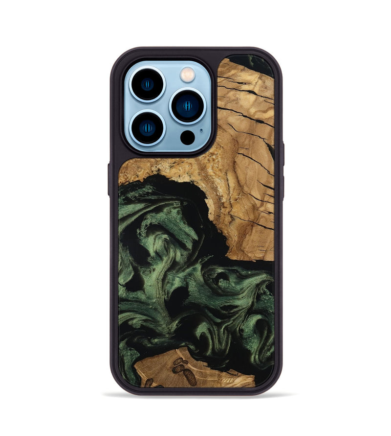 iPhone 14 Pro Wood Phone Case - Amaya (Ancient Olive, 801706)