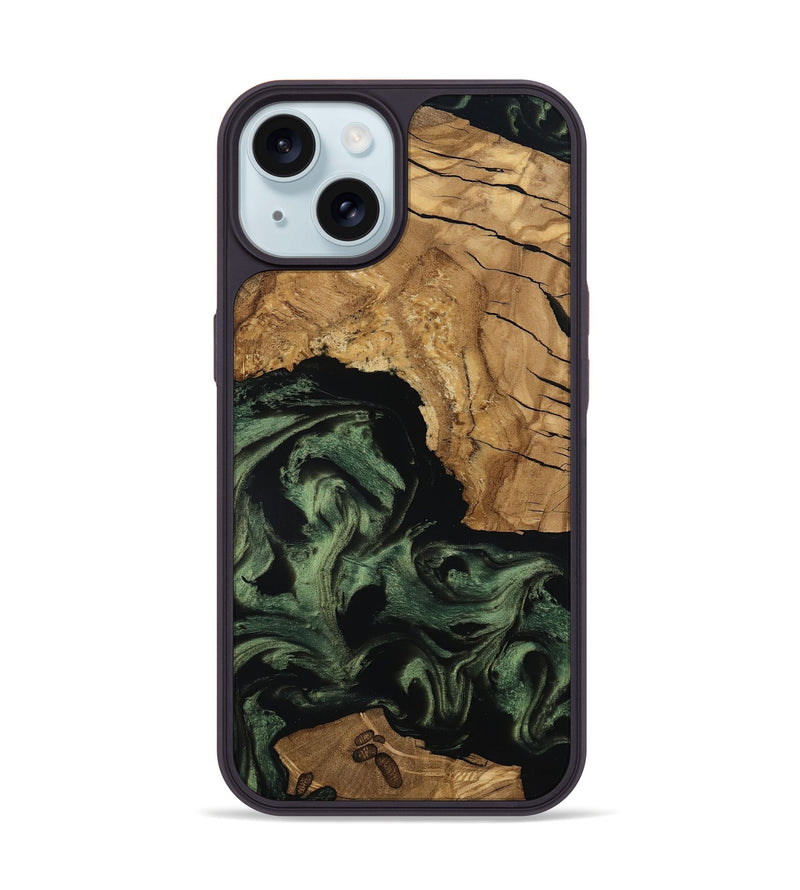 iPhone 15 Wood Phone Case - Amaya (Ancient Olive, 801706)