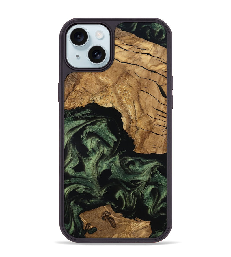 iPhone 15 Plus Wood Phone Case - Amaya (Ancient Olive, 801706)