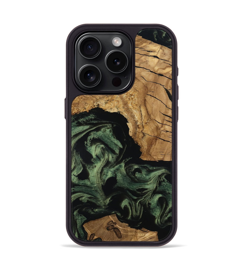 iPhone 15 Pro Wood Phone Case - Amaya (Ancient Olive, 801706)
