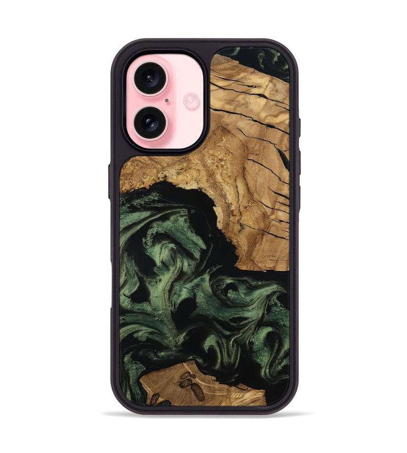 iPhone 16 Wood Phone Case - Amaya (Ancient Olive, 801706)