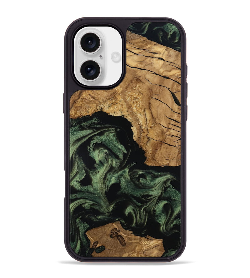 iPhone 16 Plus Wood Phone Case - Amaya (Ancient Olive, 801706)