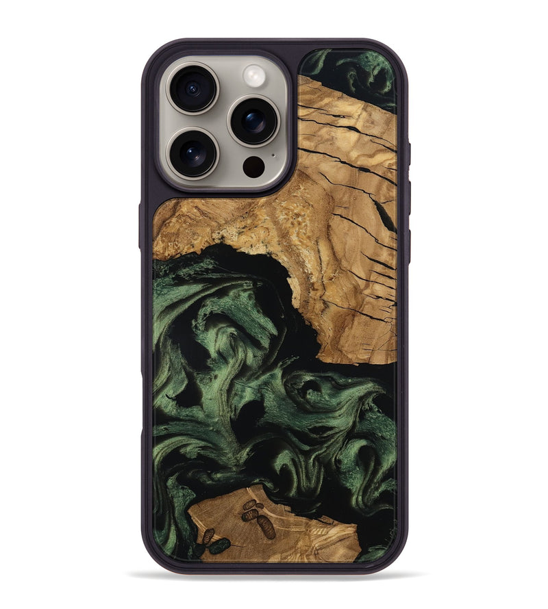 iPhone 16 Pro Max Wood Phone Case - Amaya (Ancient Olive, 801706)