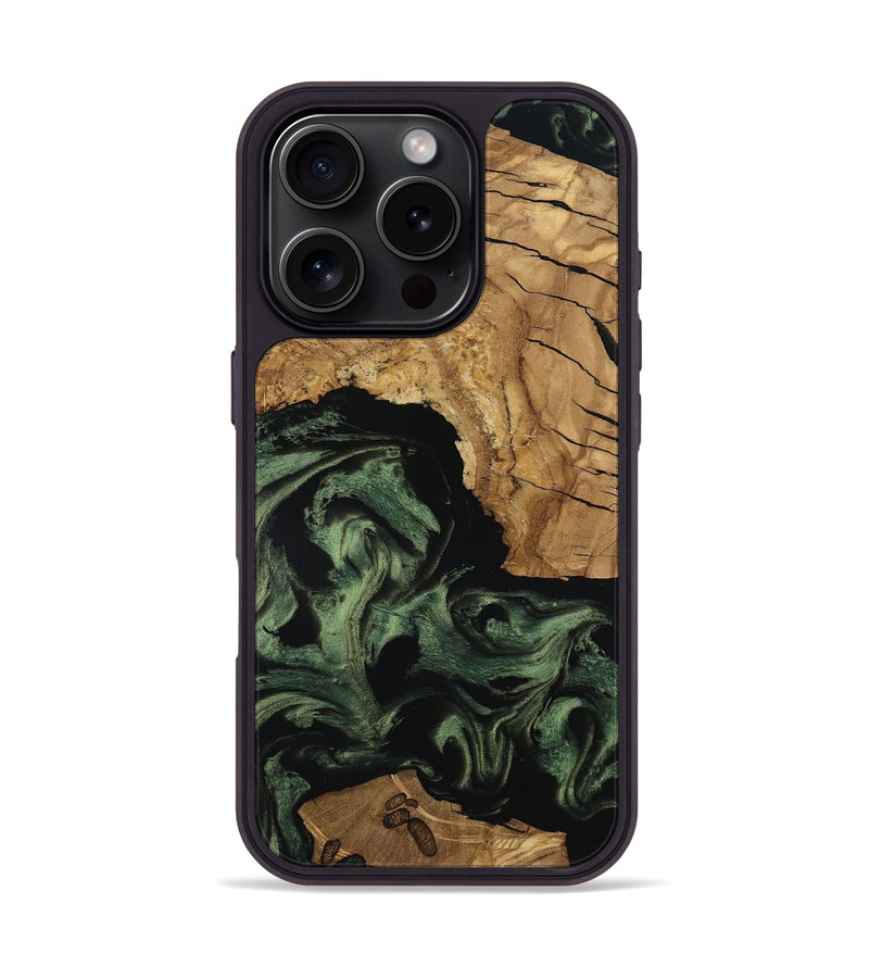 iPhone 16 Pro Wood Phone Case - Amaya (Ancient Olive, 801706)