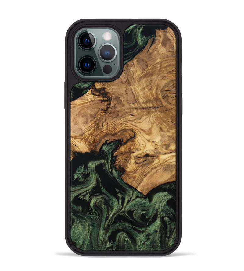 iPhone 12 Pro Max Wood Phone Case - Domenic (Ancient Olive, 801710)