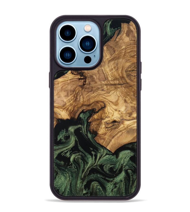 iPhone 14 Pro Max Wood Phone Case - Domenic (Ancient Olive, 801710)