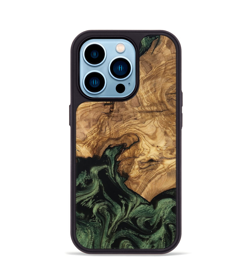 iPhone 14 Pro Wood Phone Case - Domenic (Ancient Olive, 801710)