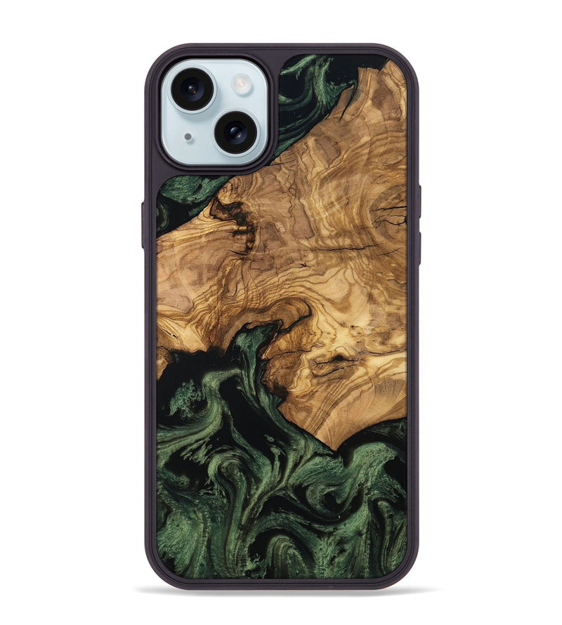 iPhone 15 Plus Wood Phone Case - Domenic (Ancient Olive, 801710)