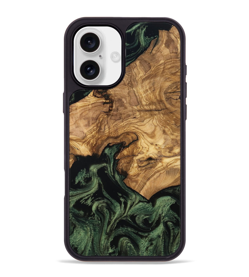 iPhone 16 Plus Wood Phone Case - Domenic (Ancient Olive, 801710)
