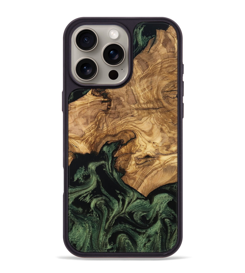iPhone 16 Pro Max Wood Phone Case - Domenic (Ancient Olive, 801710)