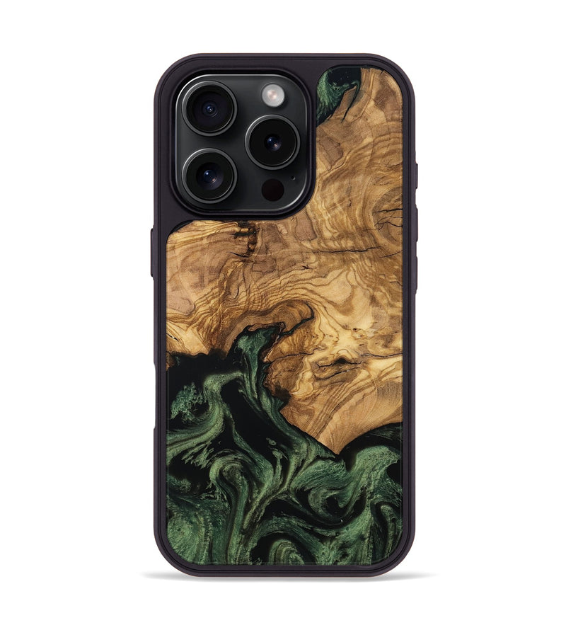 iPhone 16 Pro Wood Phone Case - Domenic (Ancient Olive, 801710)