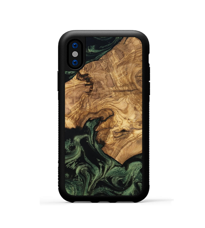 iPhone Xs Wood Phone Case - Domenic (Ancient Olive, 801710)