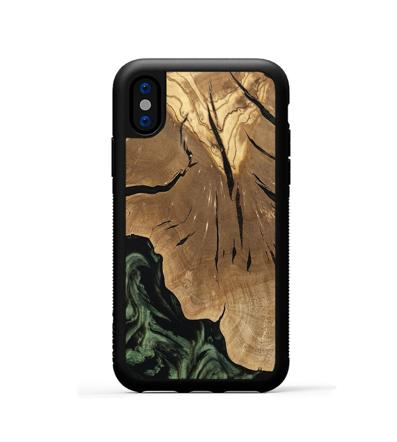 iPhone Xs Wood Phone Case - Jordy (Ancient Olive, 801712)