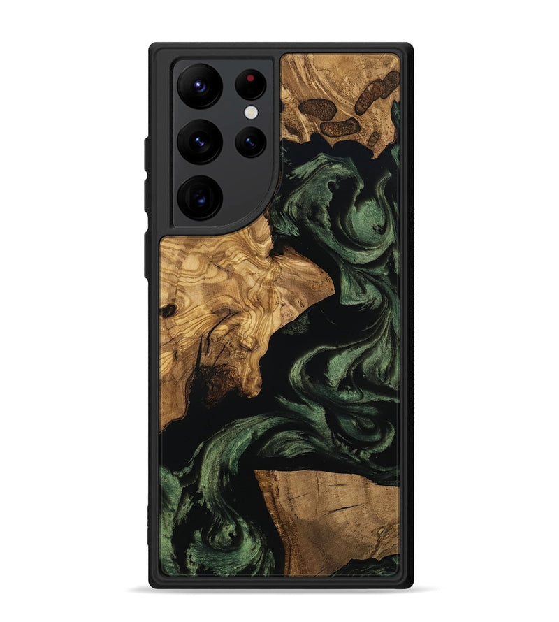 Galaxy S22 Ultra Wood Phone Case - Mayme (Ancient Olive, 801715)
