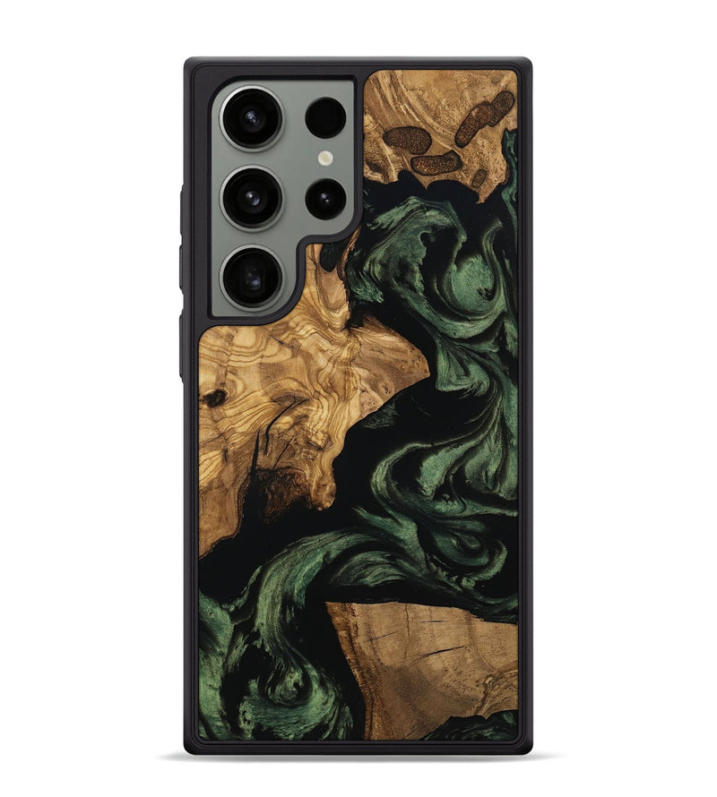 Galaxy S24 Ultra Wood Phone Case - Mayme (Ancient Olive, 801715)