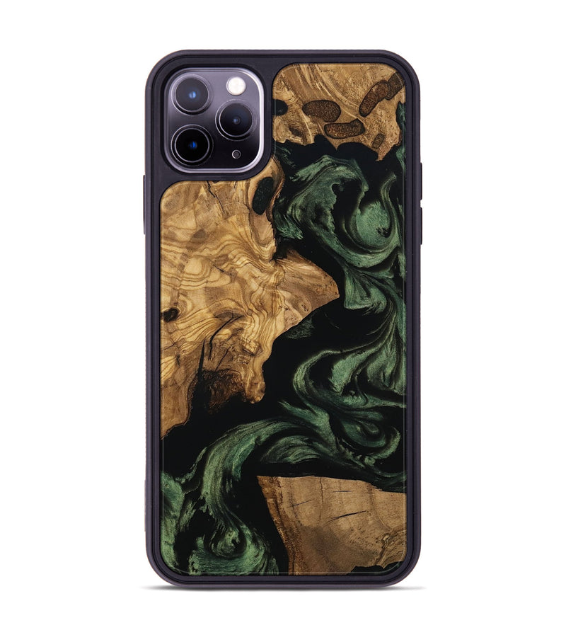 iPhone 11 Pro Max Wood Phone Case - Mayme (Ancient Olive, 801715)