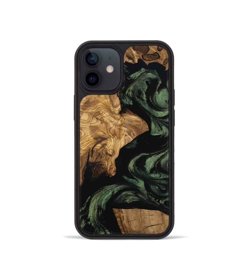 iPhone 12 mini Wood Phone Case - Mayme (Ancient Olive, 801715)