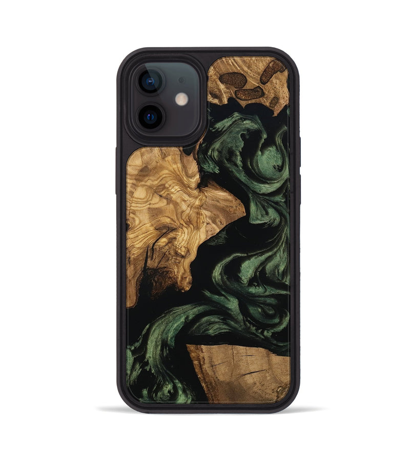 iPhone 12 Wood Phone Case - Mayme (Ancient Olive, 801715)