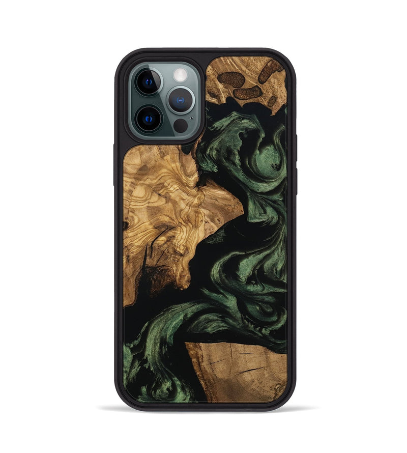 iPhone 12 Pro Wood Phone Case - Mayme (Ancient Olive, 801715)