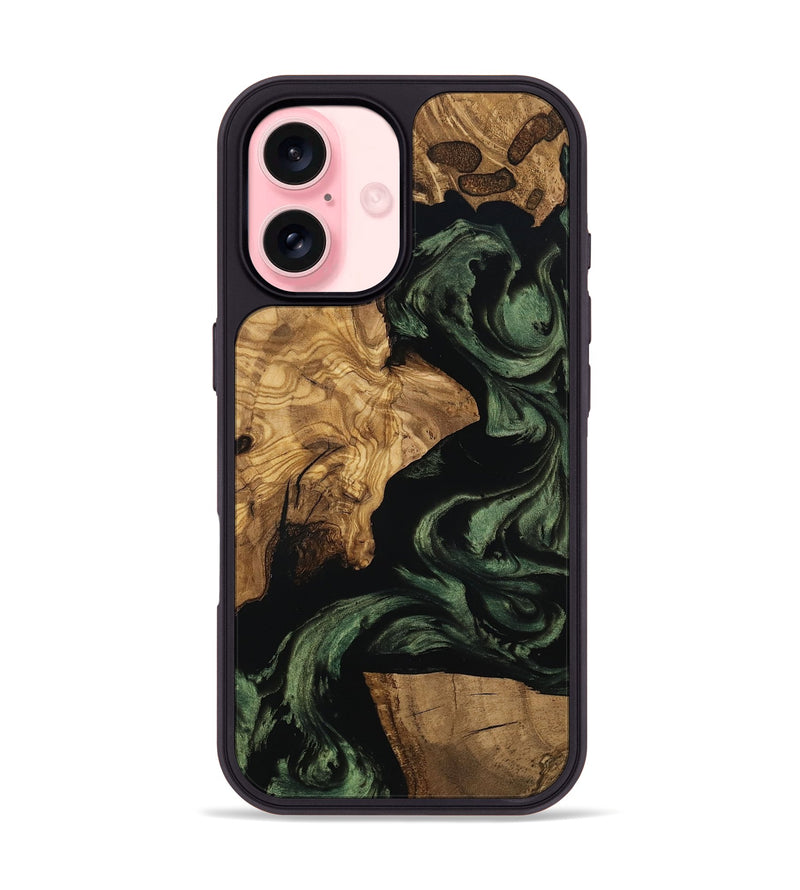 iPhone 16 Wood Phone Case - Mayme (Ancient Olive, 801715)