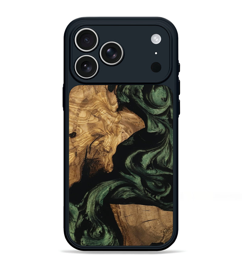 iPhone 17 Pro Max Wood Phone Case - Mayme (Ancient Olive, 801715)