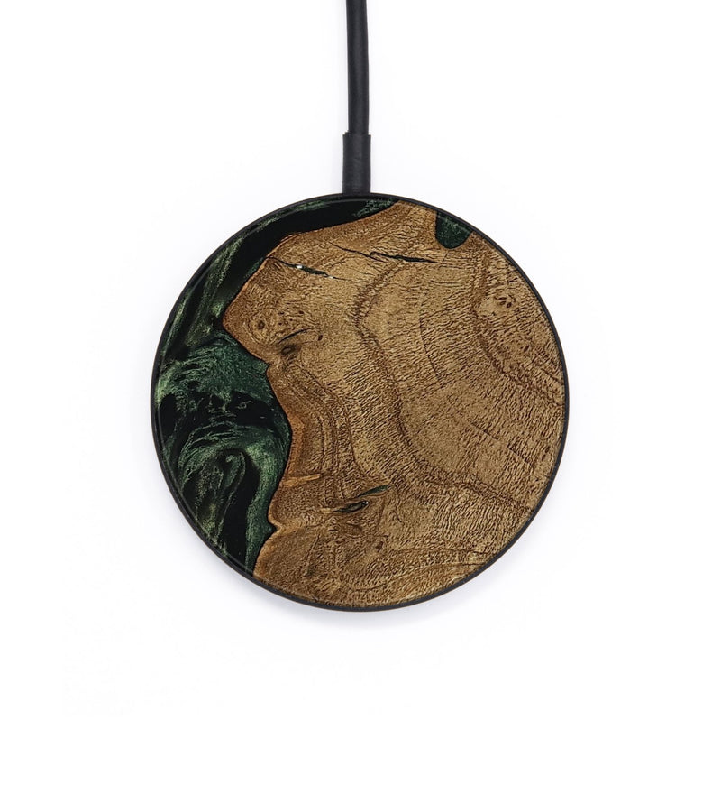 Circle Wood Wireless Charger - Burl (Ancient Olive, 801718)