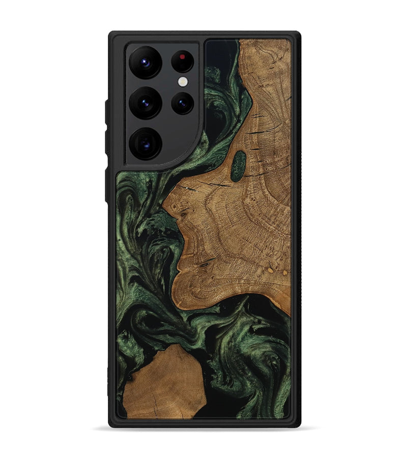 Galaxy S22 Ultra Wood Phone Case - Burl (Ancient Olive, 801718)