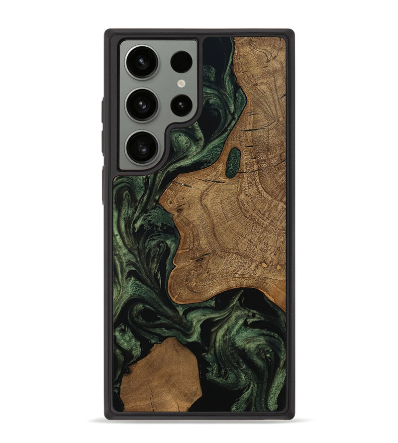 Galaxy S23 Ultra Wood Phone Case - Burl (Ancient Olive, 801718)