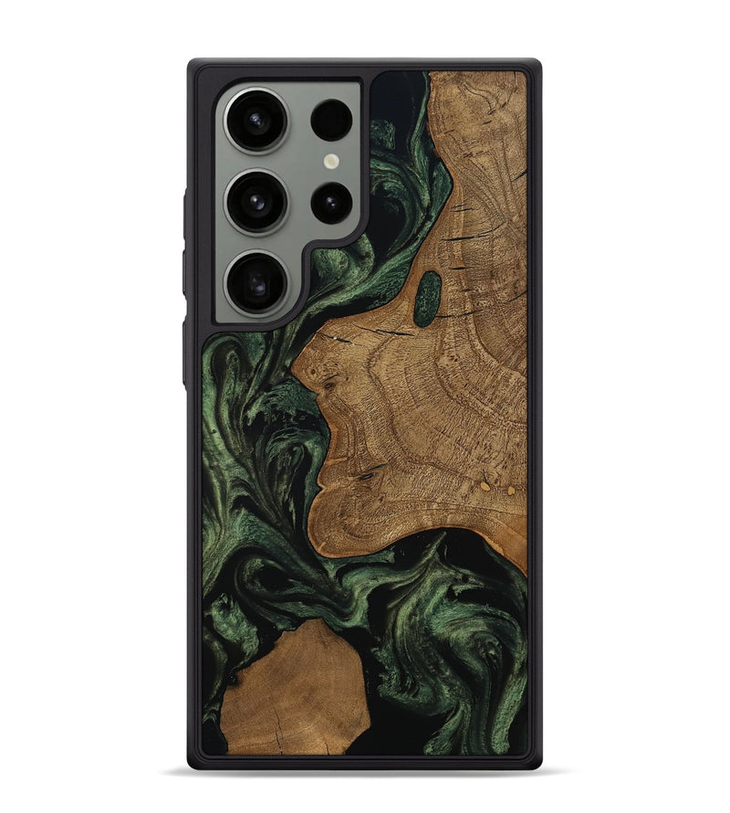 Galaxy S24 Ultra Wood Phone Case - Burl (Ancient Olive, 801718)