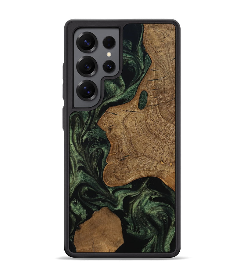 Galaxy S25 Ultra Wood Phone Case - Burl (Ancient Olive, 801718)