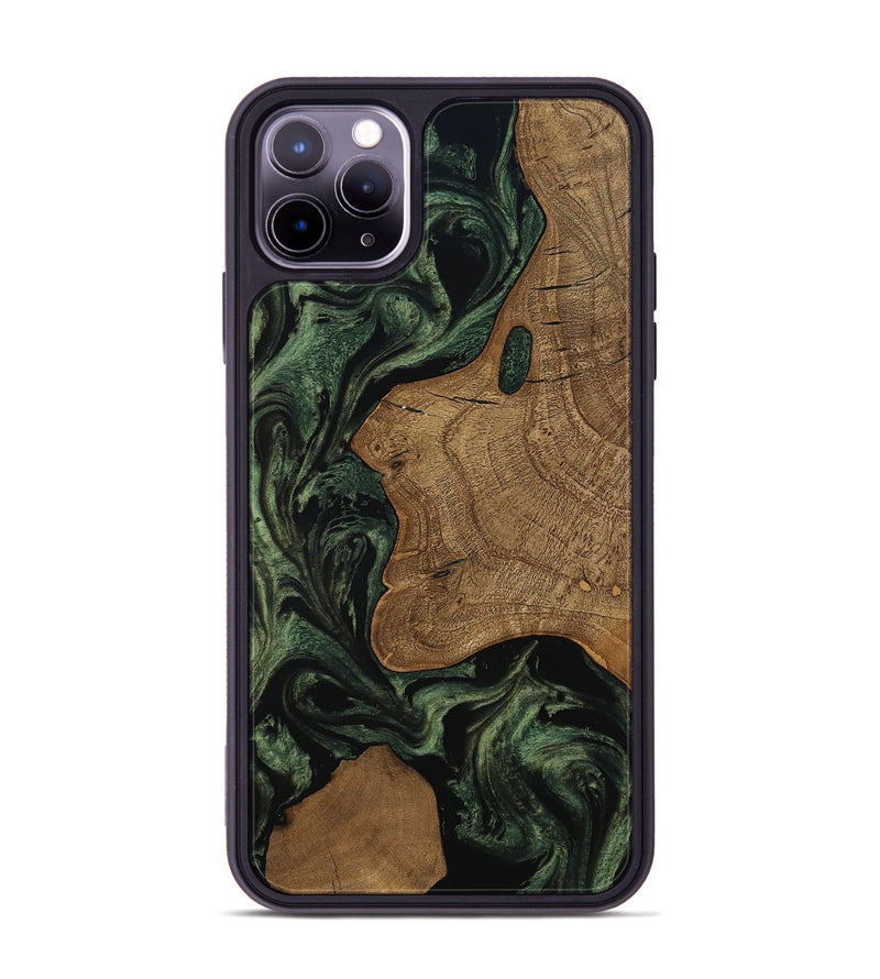 iPhone 11 Pro Max Wood Phone Case - Burl (Ancient Olive, 801718)